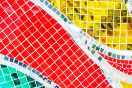 Kunstmosaikglas oder nahtloses Glasmosaik auf dem w