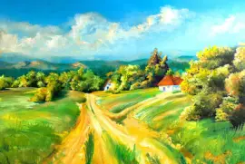 Pintura De Paisaje De Verano