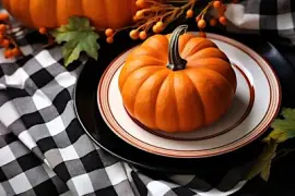 Decoração de Prato de Abóboras