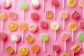 Pirulito de gelatinas e gomas