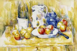 Manzanas en un aparador