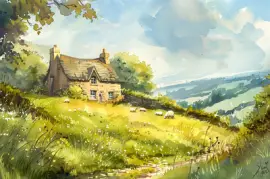 Mañana tranquila en el campo