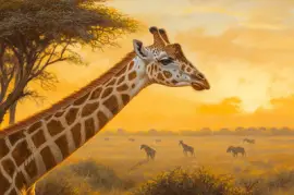 Coucher de soleil à la savane