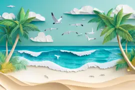 פאזל של גן עדן בחוף טרופי