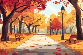 פאזל של סתיו בפארק