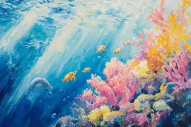 Barriera corallina sotto il mare