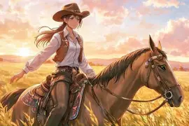 פאזל של נסיעה בשקיעה: רוח המערב