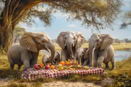 La aventura del picnic del elefante