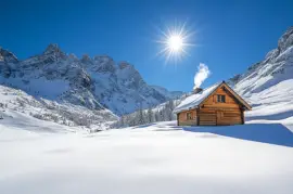 Vinterns famn i bergen