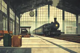 Gammaldags tågstation