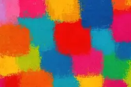 鮮やかな色のパッチワーク