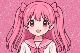 Funkelndes Anime-Mädchen