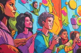 Envolvimento da comunidade na arte urbana