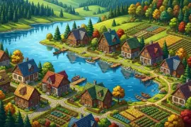 Chalets au bord d'un lac