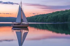 Платноходка на езерото Серен