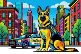 Cão policial (diariamente)