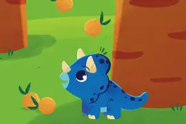 Tinysaurus with food