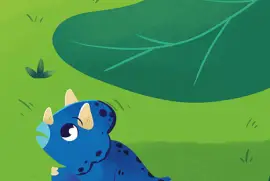 Tinysaurus under leaf