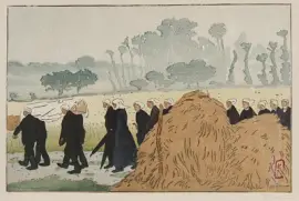 Henri Rivière, Enterrement à Trestraou, plate no.