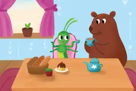 Grasshopper tea time