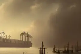 Port Under a Gloomy Sky