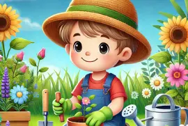 ילד שותל עציץ jigsaw puzzle