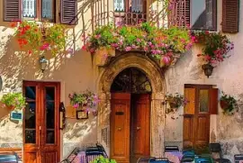 Restaurante en Pienza.Italia