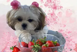 Mia Loves Strawberries jigsaw puzzle