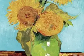 Vase with Three Sunflowers (1888)