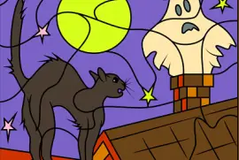 Cat and Ghost jigsaw puzzle