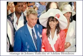 Johnny Hallyday et Adeline Blondieau