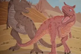 Carnotauro e Tiranossauro Rex