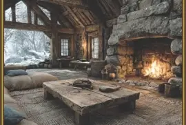 Interieur d 'une chaumière celtique