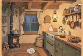 Une cuine dans les années 50