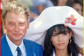 Johnny Hallyday et Adeline Blondieau