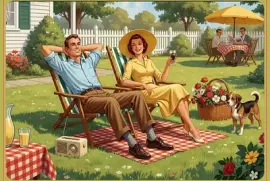 Musique vintage joyeuse avec des ondes 