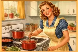 Ambiance cuisine années 40