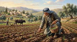 فلاح يزرع ارضه