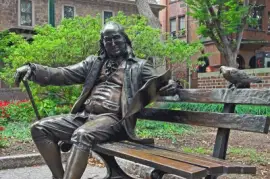 פאזל של Ben Franklin on Penn 's campus