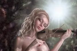 mujer tocando el violin