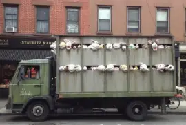 Banksy takes on meat industry