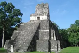Maya Temple  Tikal  Guatemala