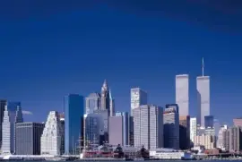 Memorial view on Manhatten before  nine eleven