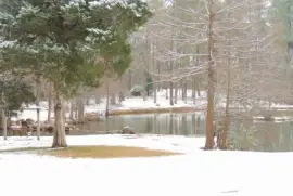 Lake With Snow