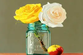 flores en taro de cristal