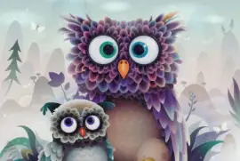 Mother and Daughter Owl