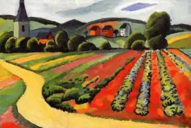 Landscape art by August Macke
