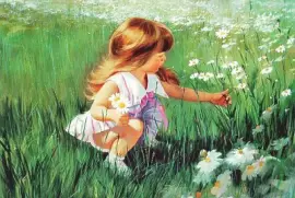 niÃ±a y margaritas