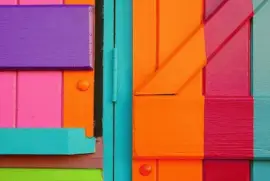 Colored jigsaw puzzle