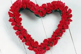 corazon rosas rojas